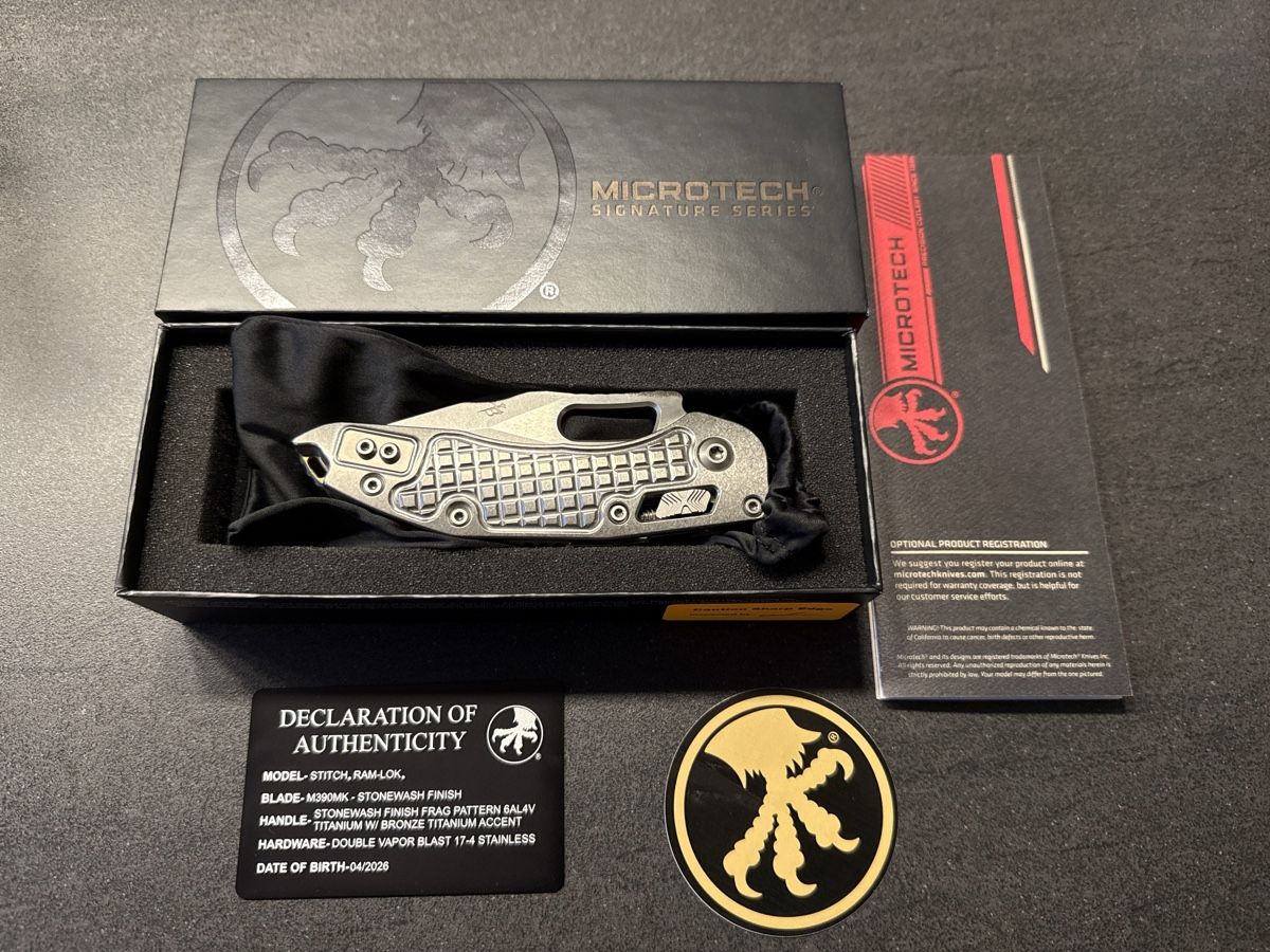 Accessoires: Microtech Stitch RAM-LOK Marfione Select Titanium – Neuf avec emballage d'origine à Düdingen par M390 5