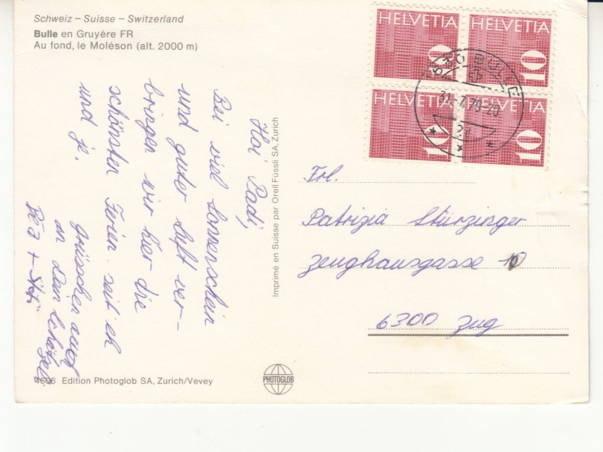 Cartes postales: Bulle 1979 – D'occasion à Bürglen TG par StampGraf 1