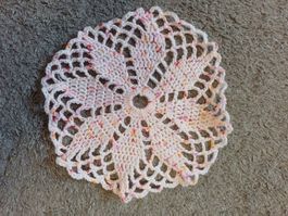 Häkel Decke Rosa Handmade / Doily Tischdecke Dekoration