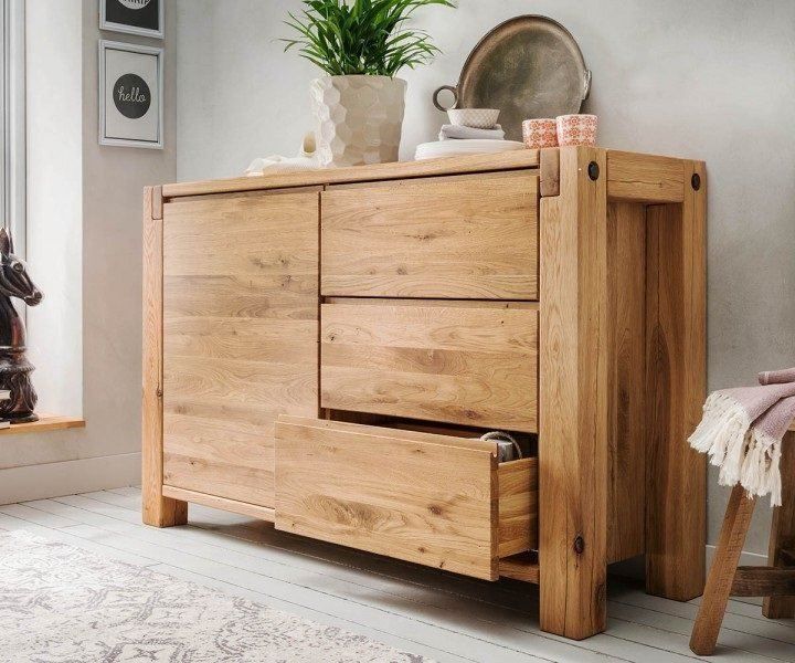 Cassettiere: Kommode Sideboard IGOR WOODSTOCK Eiche massiv 140 x 90 cm – Nuovo (secondo la descrizione) da Unterentfelden venduto da moebelrufli