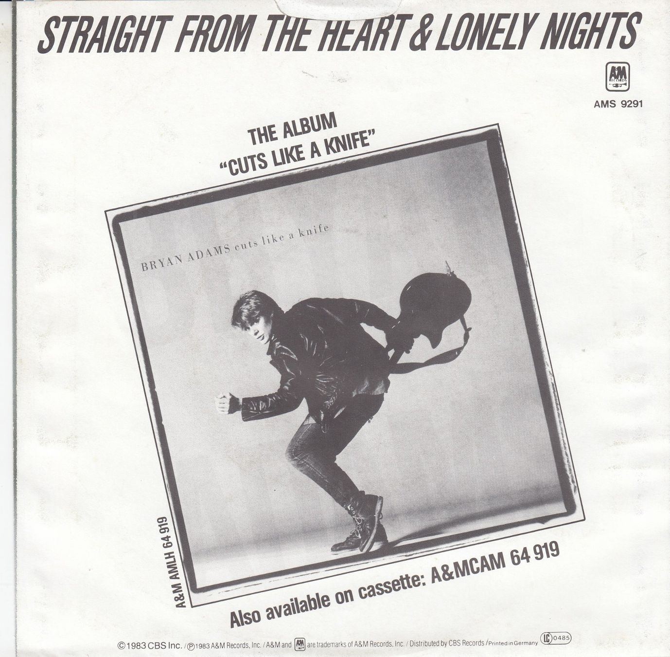 Schallplatten: Bryan Adams Vinyl Single von 1983 – Gebraucht aus Volketswil von Abcrecords 1