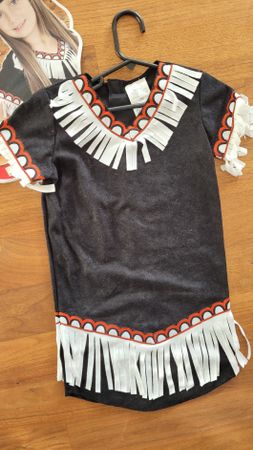 Indianer Kostüm Kleid Fasnacht Grösse 116, 4-5 Jahre