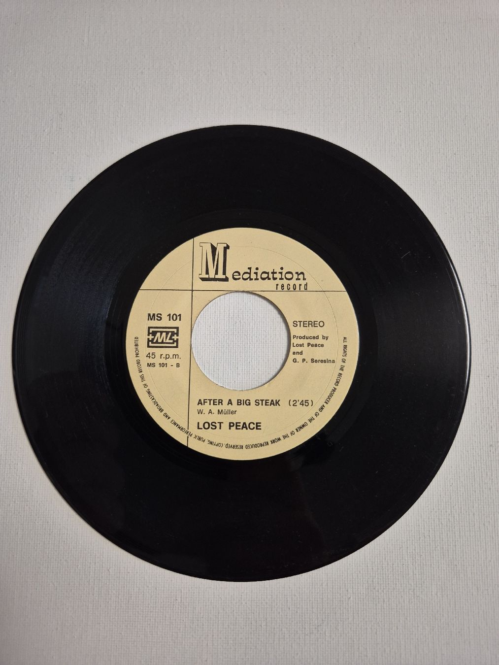 Dischi in vinile: Suppressed - Lost Peace - After A Big Steak - Single 7 , CH  – Nuovo (secondo la descrizione) da Uster venduto da newwave0 3