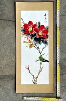 Japanisches oder Chinesisches gemaltes Bild mit Blumen