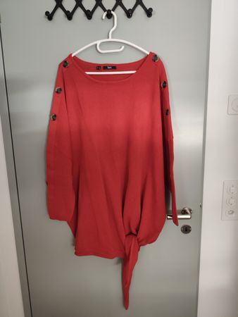 Lässiger Long-Pullover Baumwolle Gr. 48/50 neu 