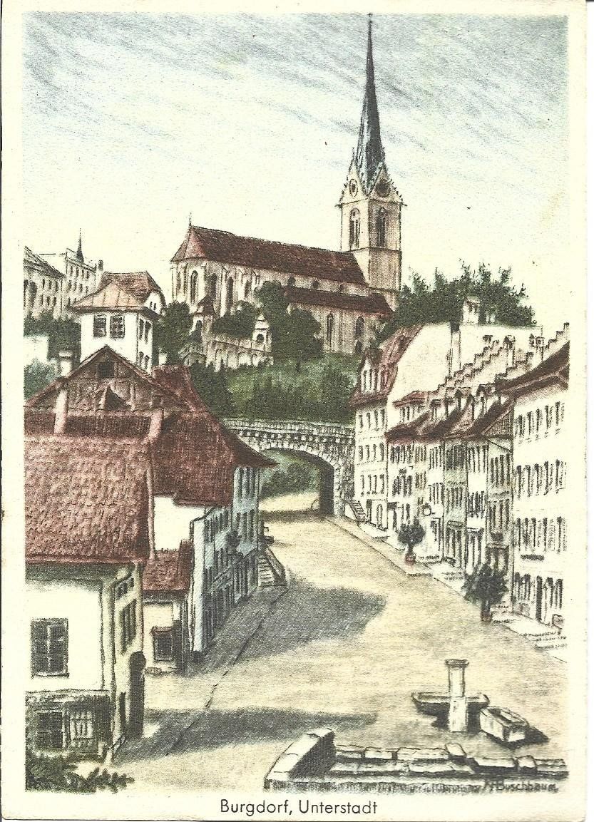 Ansichtskarten: AK  Burgdorf  Unterstadt – Gebraucht aus Appenzell von mai25