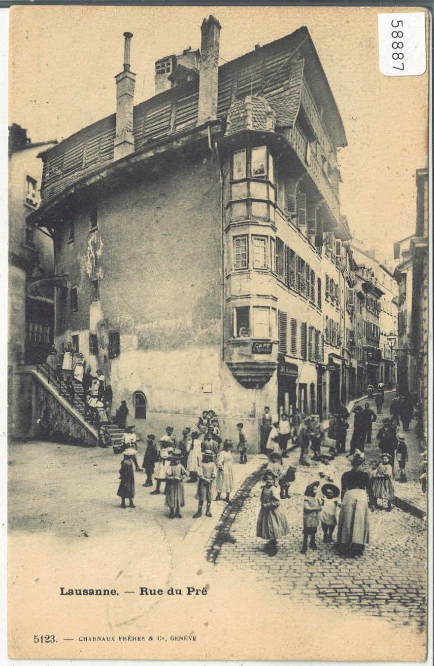 Cartoline postali: Lausanne - Rue du Pré – Usato da Ettingen venduto da Kartenplanet