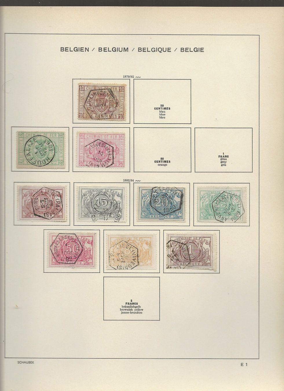 Tous les timbres: Marken Belgien Eisenbahn – D'occasion à Au ZH par xelagreb01 1