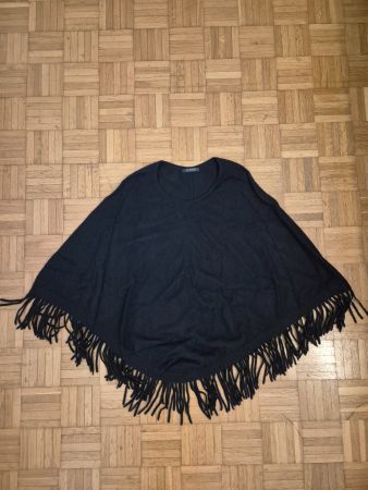 Poncho / GLOBUS Accessoires, 1 Size, Kaschmir, schwarz (NEU)