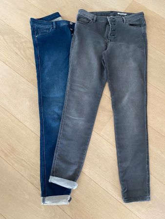 Jeans Damen 2x 28/32 Esprit edc blau/schwarz wie Neu