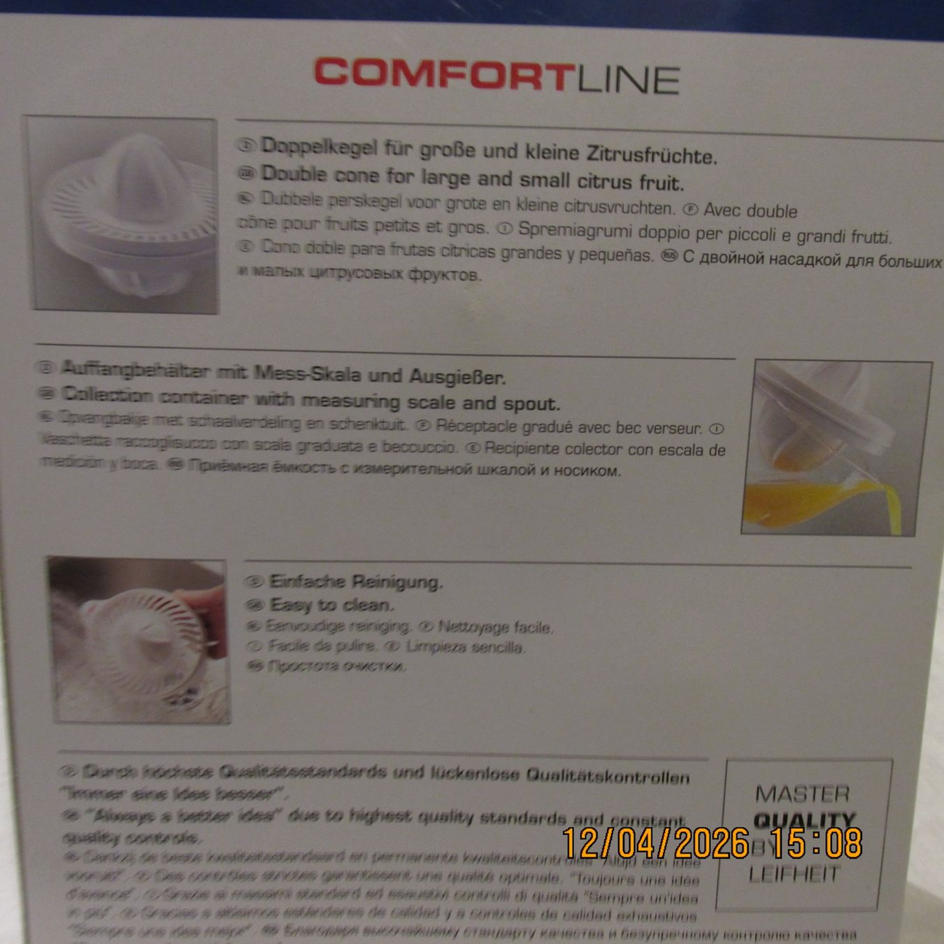 Elettrodomestici da cucina: Zitruspresse Comfortline, neu – Nuovo e nell'imballaggio originale da Galgenen venduto da Forflowers 5