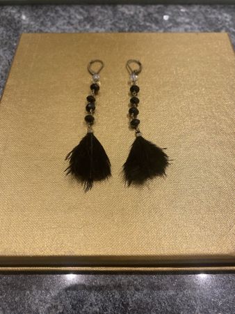 Isabel Marant drop feather earrings