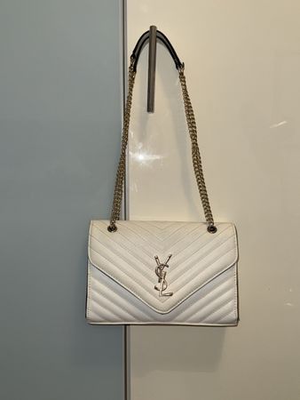 WEISSE GESTEPPTE SCHULTERTASCHE YSL