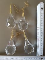 4 Acryl Glas Kristall Baumschmuck Anhänger