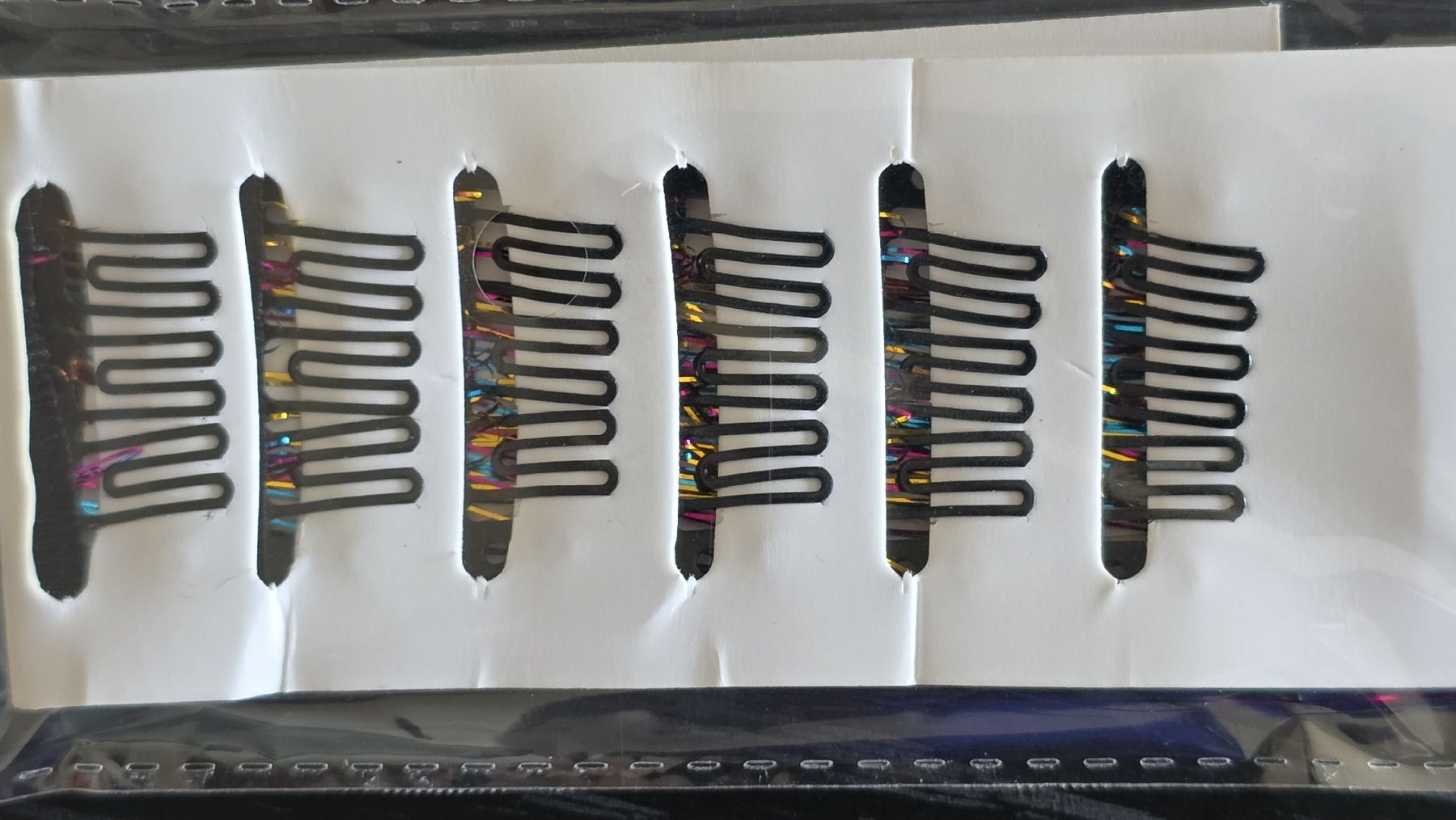 Accessori per capelli: Bunte Haarsträhnen mit Clip // 6 Stück // Haarschmuck – Nuovo e nell'imballaggio originale da Thalwil venduto da VitaMini 3