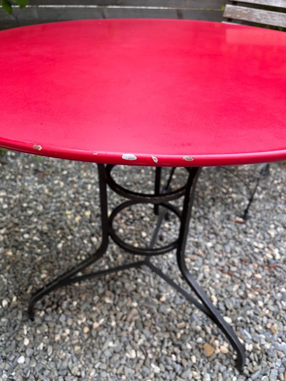 Runder robuster Bistrotisch aus Metall 80 cm Kaufen auf Ricardo