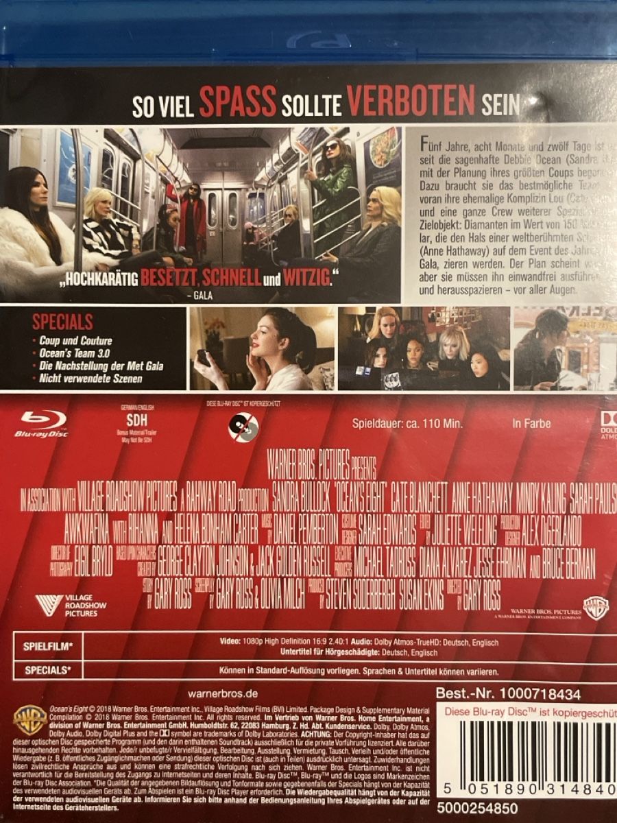 Tutti i DVDs: Ocean's 8  (2018) – Nuovo (secondo la descrizione) da Waldenburg venduto da Gonzo8 1