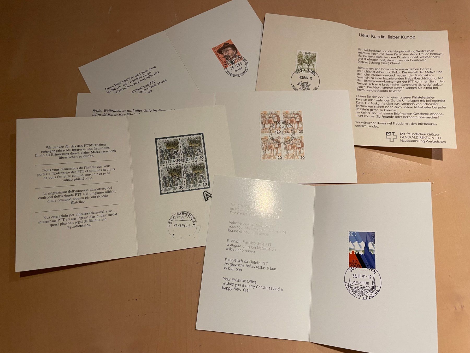Tutti i francobolli: Briefmarken PTT 5er-Set – Usato da Mägenwil venduto da Zidane1