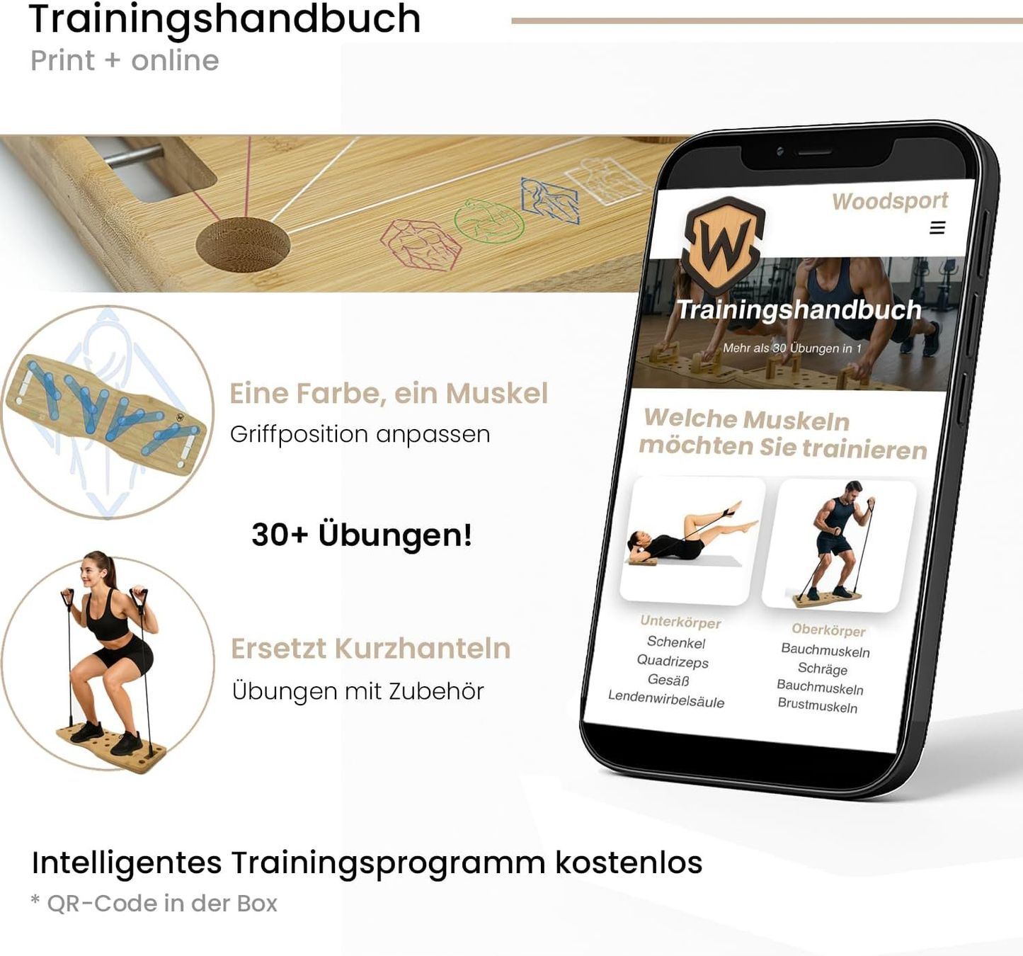 Hometrainer: Liegestützbrett Holz klappbar Push Up Board – Nuovo e nell'imballaggio originale da Suhr venduto da SchnapperCH 4
