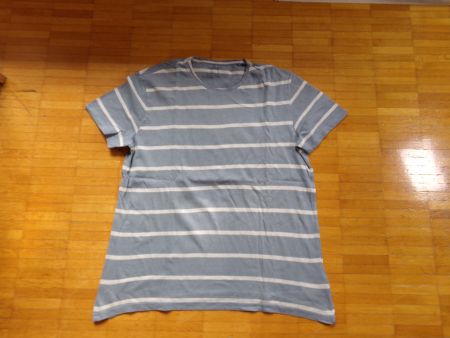 Herren T-Shirt blau gestreift   Gr. L