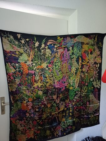 fabric FRONTLINE FLORA Zurich, Hermann Stocki, foulard gross