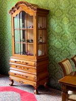 Biedermeier Vitrine Barock Bücherschrank Regal Büchervitrine