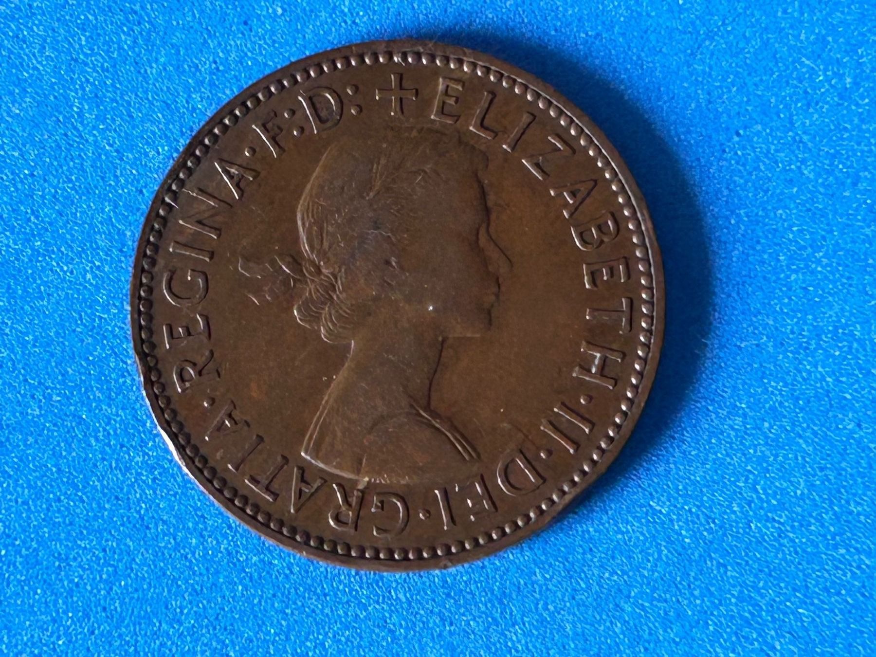 Tutti le monete: UK - Half Penny - Elizabeth II 1959 – Usato da Corcelles NE venduto da AJKader 7