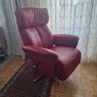 Himolla-roter Ledersessel, in ausgezeichnetem Zustand, beque