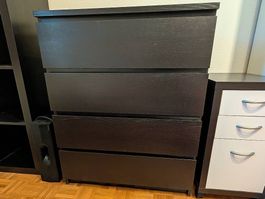 IKEA MALM chest of 4 drawers / Kommode mit 4 Schubladen