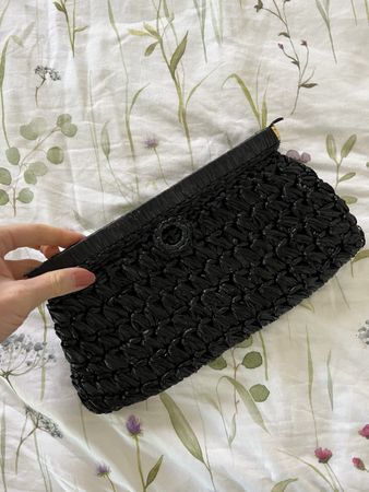 Clutch tasche sommer stroh raphia