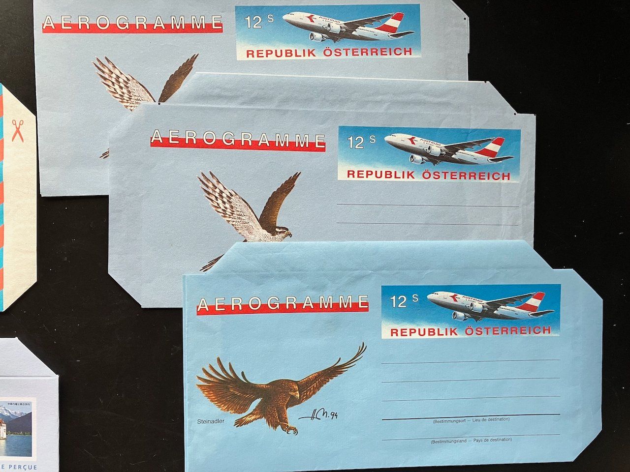 Tutti i francobolli: 6 Aerogramme postfrisch – Usato da Nesslau venduto da zueri6 2