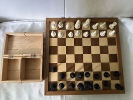 Antiker Schachbrett Spiel Brett Spielsteine mit Figuren Set