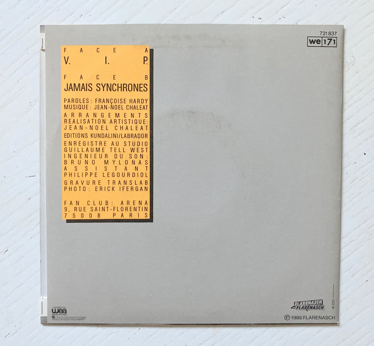 Dischi in vinile: FRANCOISE HARDY - V.I.P. – Usato da Bottens venduto da hotter-than-hell 1