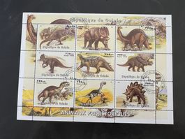 Guinee Block Dinosaurier 1998 gest.  (A2)