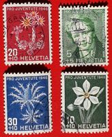 PRO JUVENTUTE SATZ 117 - 120 1946 GESTEMPELT
