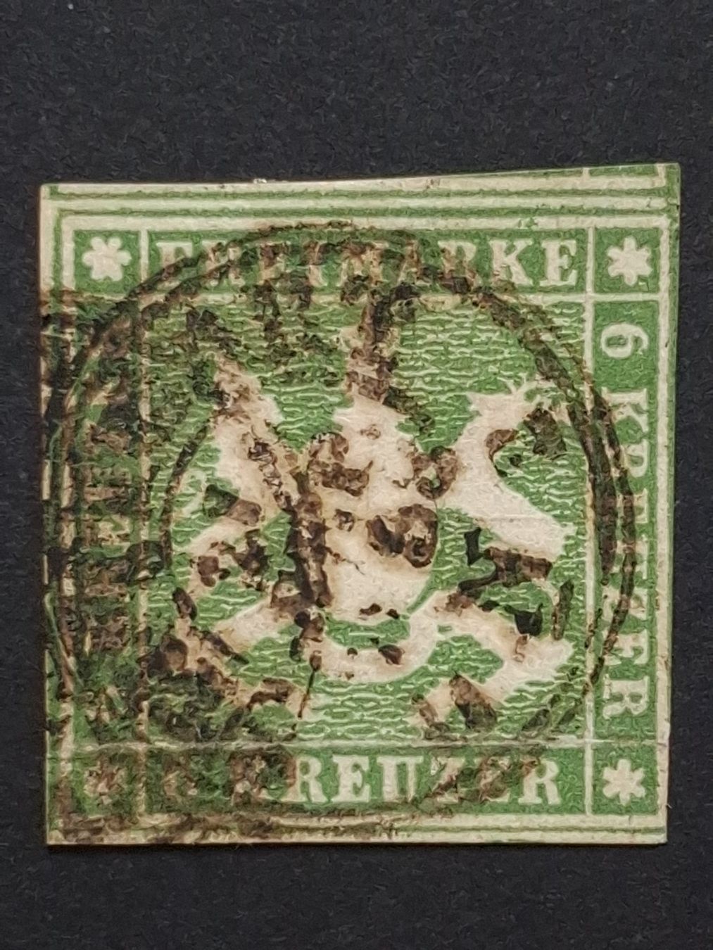 Tutti i francobolli: A.D Württemberg Mi-Nr.6 gestempelt 75 Fr – Usato da Kriens venduto da Nidfeld45