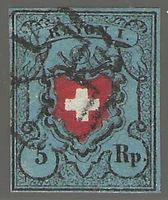 Rayon 15 II, Typ 2, Entwertet ZH-Rosette, Attest Hermann