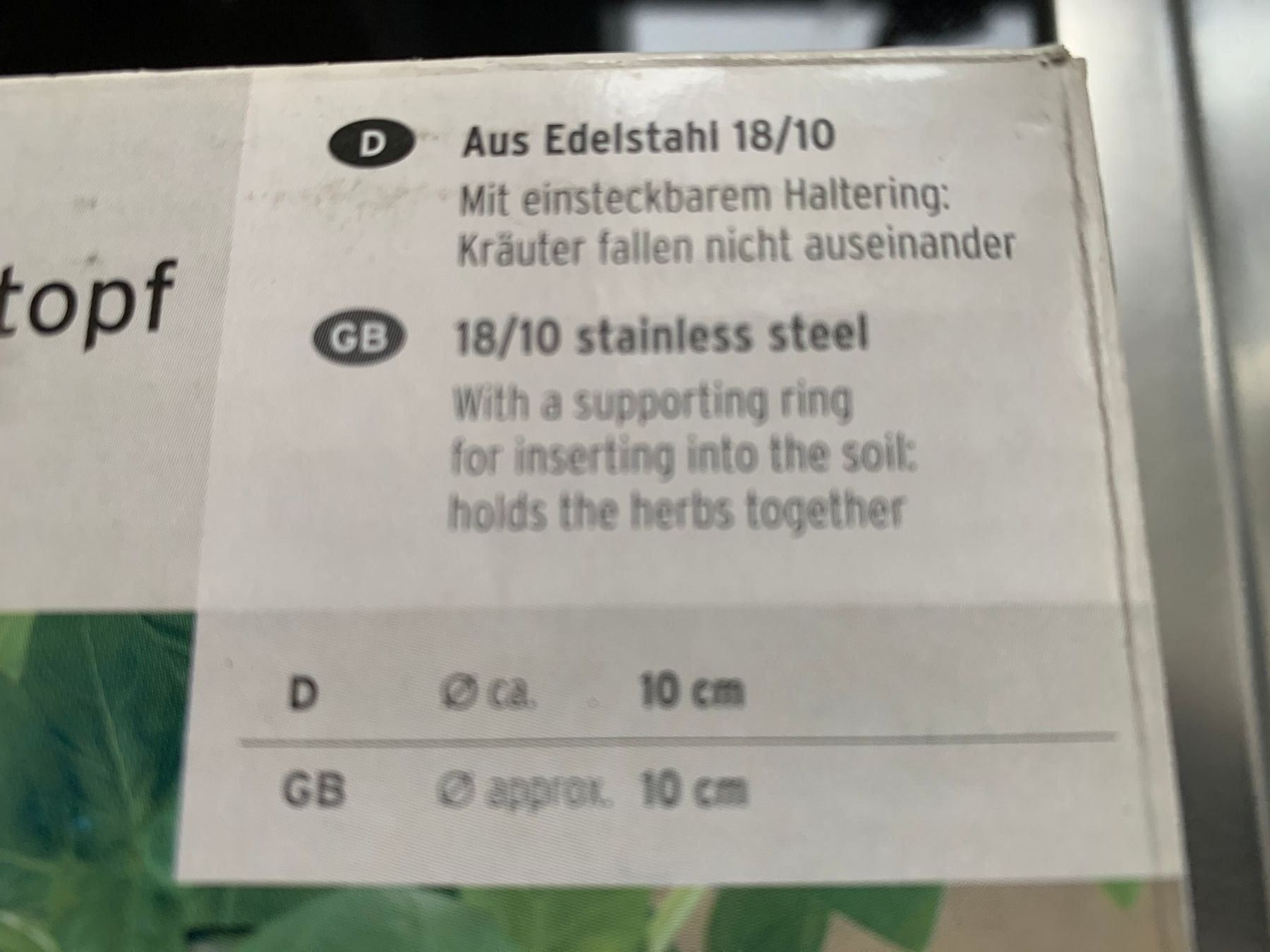 Pentole: Kräuterübertopf aus Edelstahl – Nuovo (secondo la descrizione) da St. Gallen venduto da Adwen 3