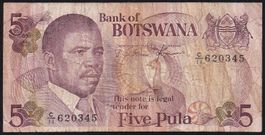 Botswana 5 Pula 1982