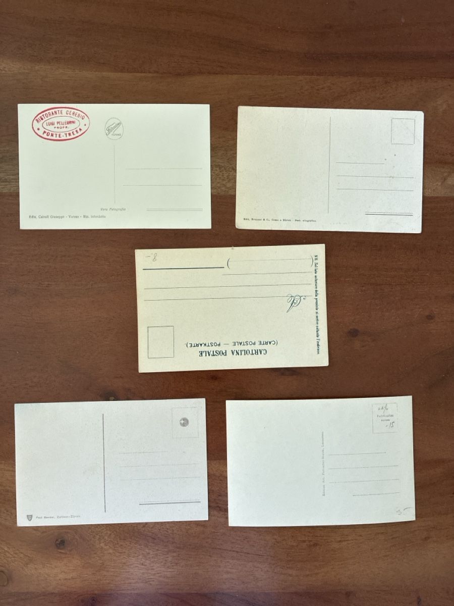 Cartoline postali: 10 Ansichtskarten Schweiz diverse Ticino 3 – Usato da Oftringen venduto da Cla.vD.74 3