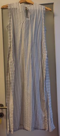 Lange grauweissgestreifte Tunika von Ethnic, Gr. XS/S