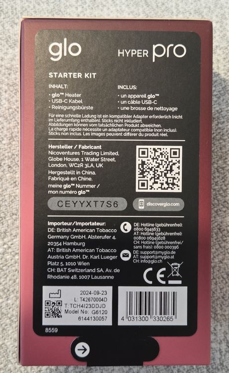 Glo Sonstige Tabakwaren: Neuwertiges Glo Hyper Pro Set – Neu (gemäss Beschreibung) aus Steinach von Romeer 3