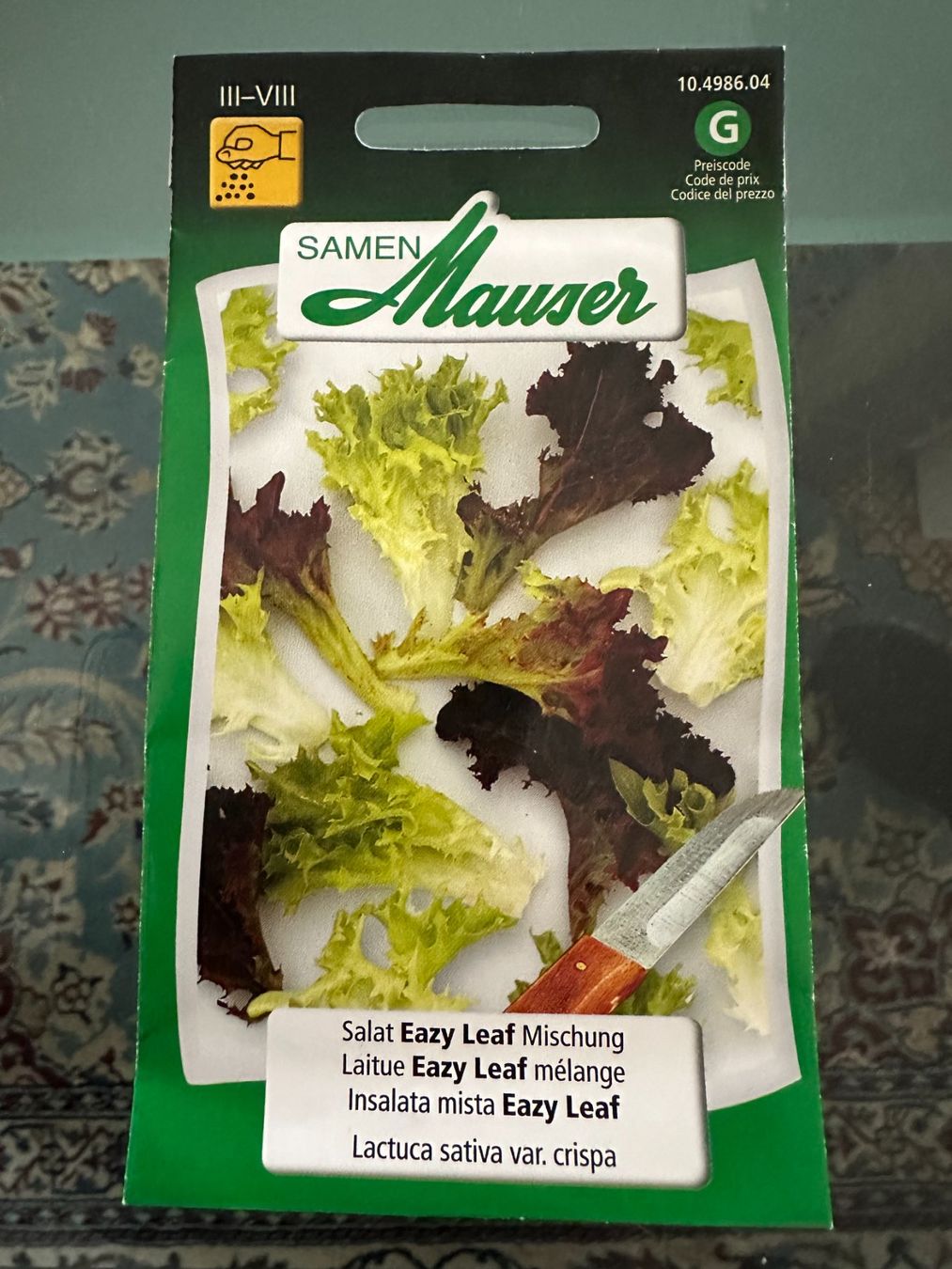 Piante & sementi: Samen Mauser - Salat Eazy leaf Mischung – Nuovo e nell'imballaggio originale da Schneisingen venduto da Tomthedragon