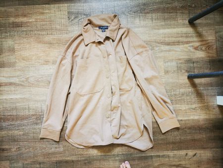 Trendige Hemdjacke in Wildlederoptik - Grösse ca 40