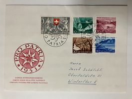 Pro Patria 1953, Kat. 61-65, FDC, KP 75.--