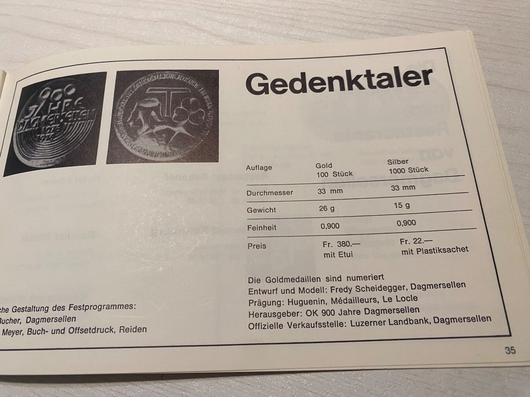 Libri: DAGMERSELLEN 1976 - 900 Jahre - Programm Heft und Abzeichen – Nuovo (secondo la descrizione) da Dagmersellen venduto da Musikexperte06 5