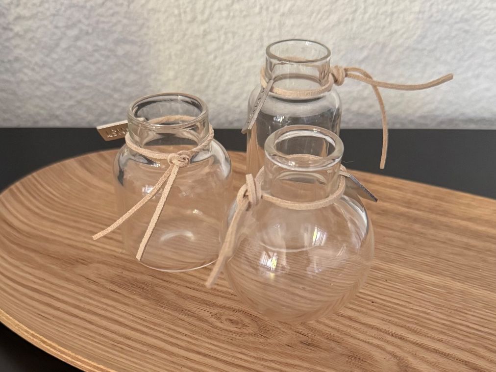 Vasi & Recipienti: ERNST 3er Set Mini Glas Vasen - schlichte Skandideko – Nuovo (secondo la descrizione) da Riehen venduto da To120 4