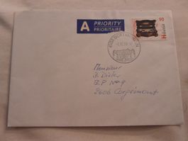 Enveloppe 1996 Bottmingen, timbre Helvetia 90 rare!