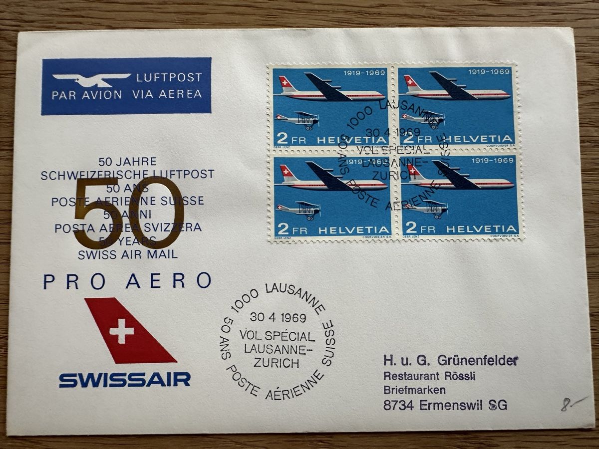 Tous les timbres: Schweiz - 24x Flugpost FDC – D'occasion à Schmitten / FR par Samsara169 7