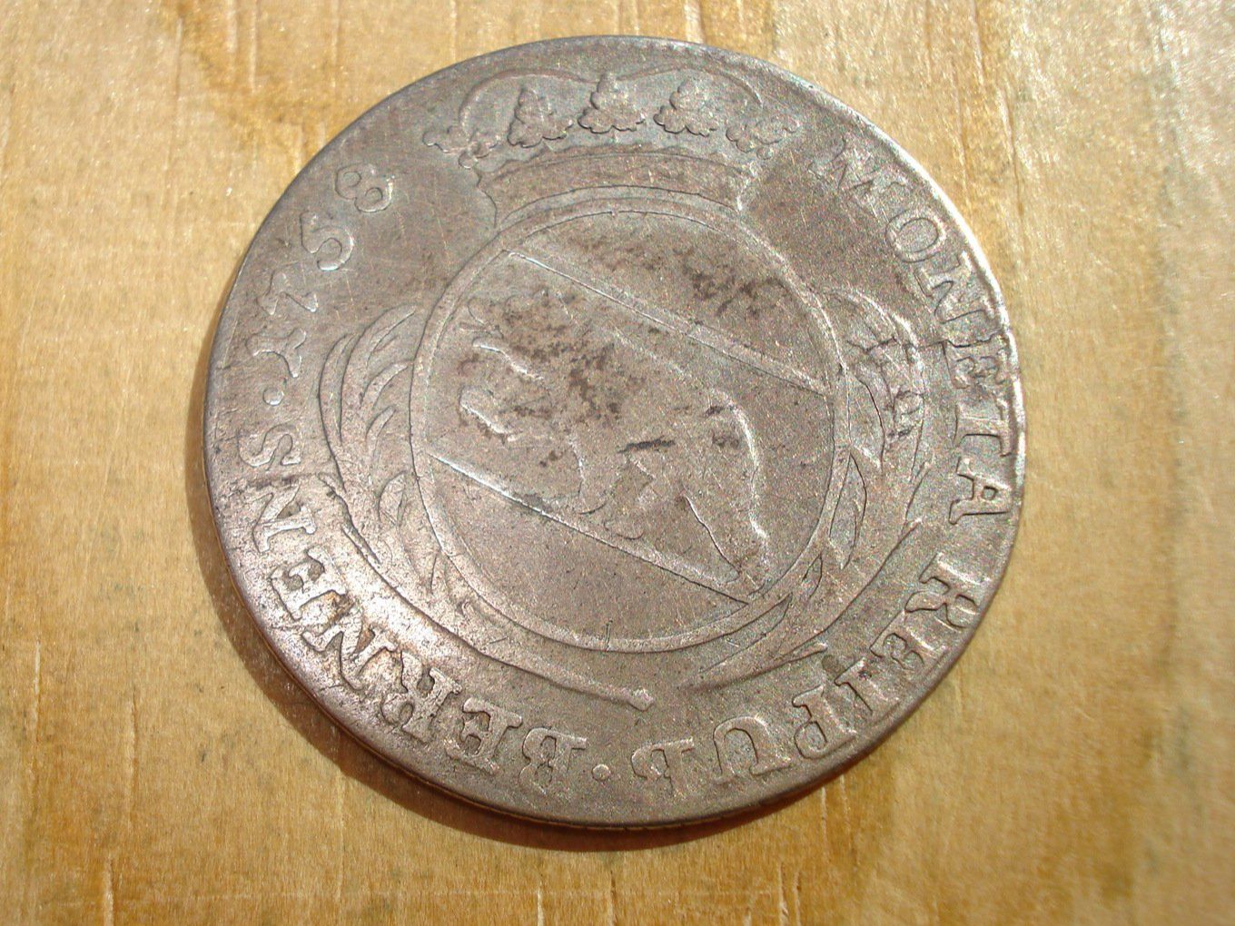 Tutti le monete: (D3) Bern 20 Kreuzer 1758 – Usato da Erlach venduto da Net-Coins